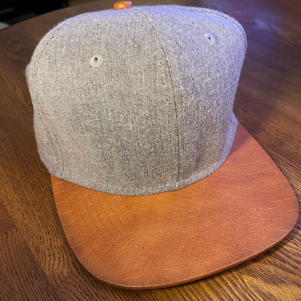 Lids Grey and Dark Tan SnapBack Hat